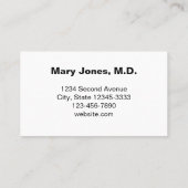 Professional Medical Office Appointment Reminder 予約カード (裏面)