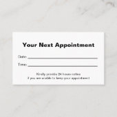 Professional Medical Office Appointment Reminder 予約カード (正面)