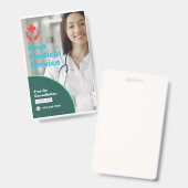 Professional Medical Service Employee ID Badge - M バッジ (正面＆裏面)