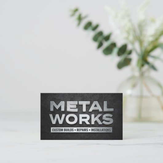 Professional Metal Works  - Metal Fabrication 名刺 (スタンド正面)