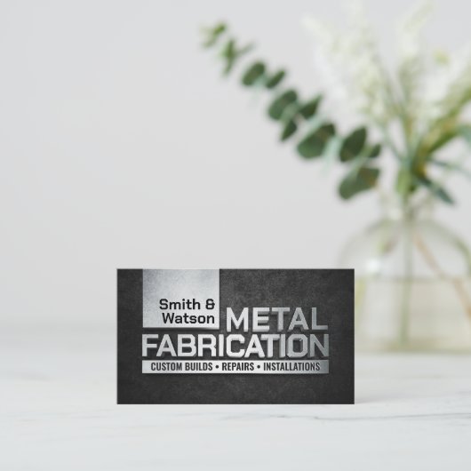 Professional Metal Works  - Metal Fabrication 名刺 (スタンド正面)