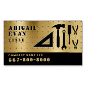Professional Metallic Gold Repair Tools Handyman マグネット名刺 (正面)