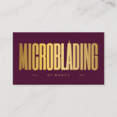Professional Microblading Tech Burgundy & Gold  名刺 (正面)