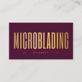 Professional Microblading Tech Burgundy & Gold  名刺 (正面)