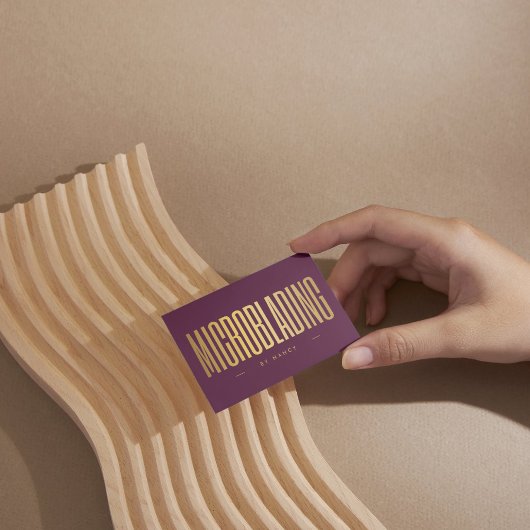 Professional Microblading Tech Burgundy & Gold  名刺