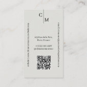 Professional Minimal Elegant Modern Photo QR Code 名刺 (裏面)