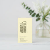 Professional minimalist bold modern cream color 名刺 (スタンド正面)