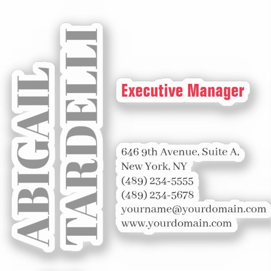 Professional minimalist bold modern custom plain シール (正面)