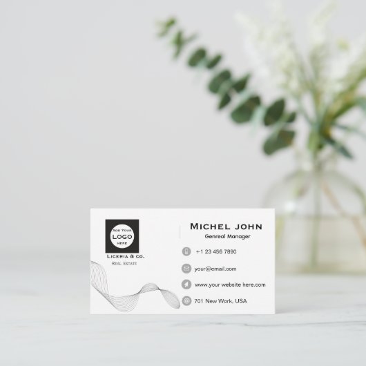 professional Minimalist business custom card 名刺 (スタンド正面)