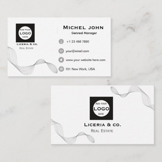 professional Minimalist business custom card 名刺 (正面/裏面)