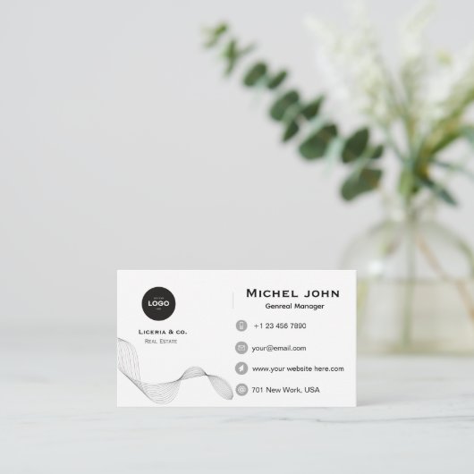 professional Minimalist business custom card 名刺 (スタンド正面)