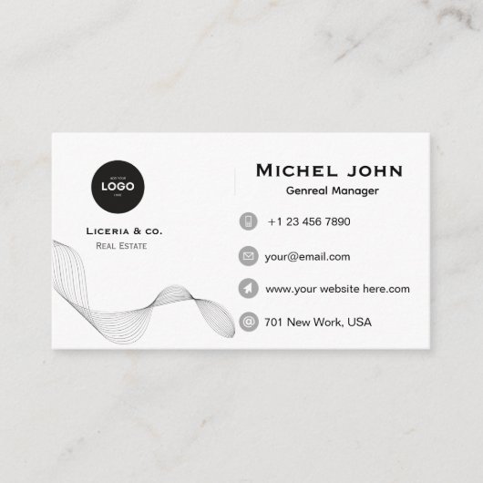 professional Minimalist business custom card 名刺 (正面)