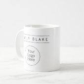 Professional Minimalist Business Mug With Logo コーヒーマグカップ (正面左)