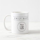 Professional Minimalist Business Mug With Logo コーヒーマグカップ (左)