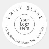 Professional Minimalist Business Sticker ラウンドシール (正面)