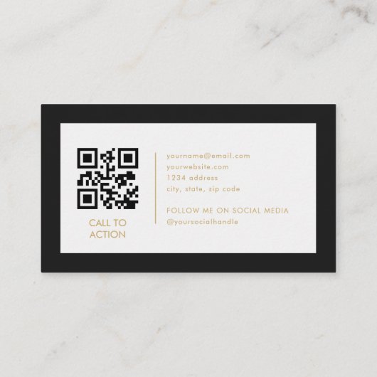 Professional Minimalist Company Logo QR Code 名刺 (裏面)