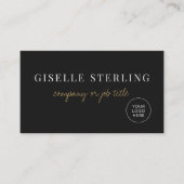 Professional Minimalist Company Logo QR Code 名刺 (正面)