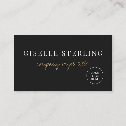 Professional Minimalist Company Logo QR Code 名刺 (正面)