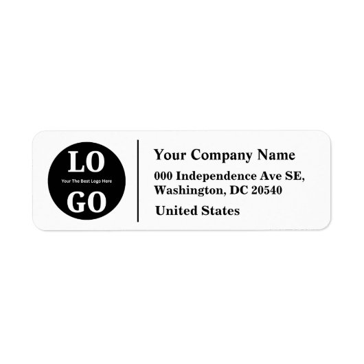 Professional Minimalist Custom Logo ラベル (正面)