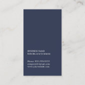 Professional Minimalist Dark Blue White Consultant 名刺 (裏面)
