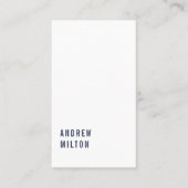 Professional Minimalist Dark Blue White Consultant 名刺 (正面)