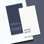 Professional Minimalist Dark Blue White Consultant 名刺<br><div class="desc">Simple customizable business card template. Elegant and cool design. Perfect for any professionals.</div>