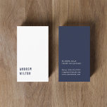 Professional Minimalist Dark Blue White Consultant 名刺<br><div class="desc">Simple customizable business card template. Elegant and cool design. Perfect for any professionals.</div>