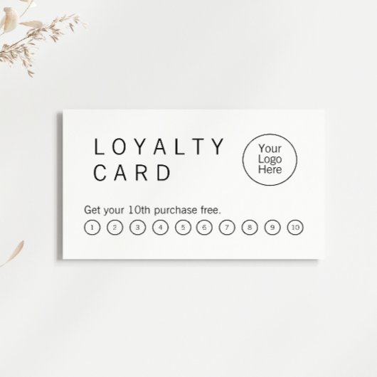 Professional Minimalist Flat Loyalty Card ロイヤリティカード