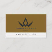 Professional Minimalist Gold and White Digital 名刺 (正面)