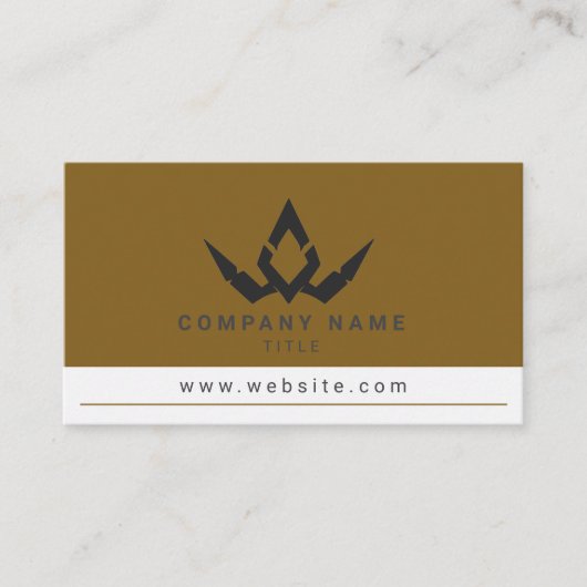 Professional Minimalist Gold and White Digital 名刺 (正面)