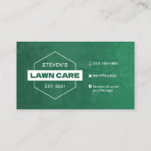 Professional minimalist lawn care green 名刺 (裏面)