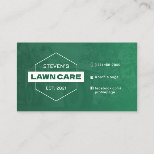 Professional minimalist lawn care green 名刺 (裏面)