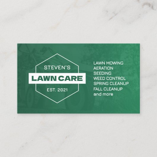 Professional minimalist lawn care green 名刺 (正面)