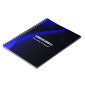 Professional minimalist modern blue add your name ノートブック (左側)