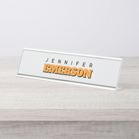 Professional minimalist modern plain  デスクネームプレート (正面)