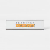 Professional minimalist modern plain  デスクネームプレート (正面)