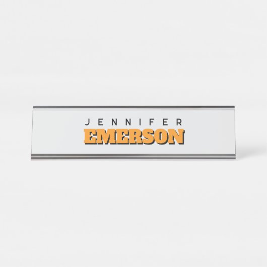 Professional minimalist modern plain  デスクネームプレート (正面)