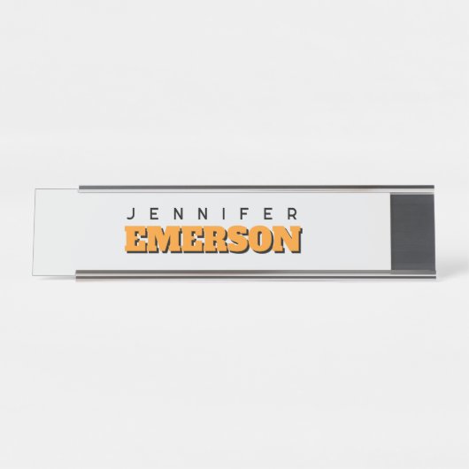 Professional minimalist modern plain  デスクネームプレート (正面)