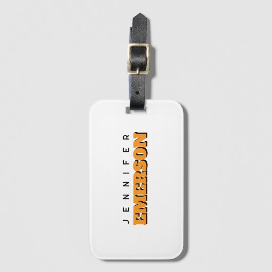 Professional minimalist modern plain  ラゲッジタグ (正面縦)