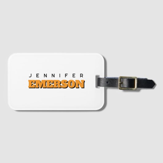 Professional minimalist modern plain  ラゲッジタグ (正面横)