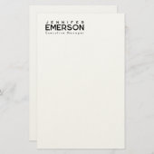 Professional minimalist modern plain  便箋 (正面/裏面)