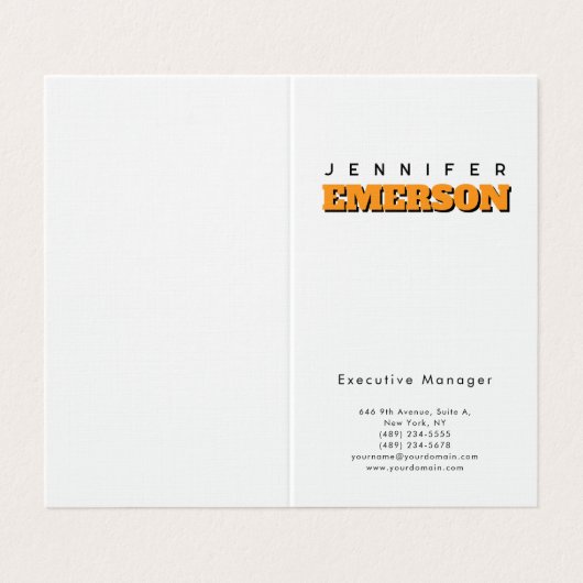 Professional minimalist modern plain  名刺 (外部フラット)