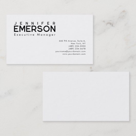 Professional minimalist modern plain  名刺 (正面/裏面)