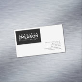 Professional minimalist modern plain black white マグネット名刺 (インサイチュ)