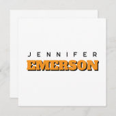 Professional minimalist modern plain flat card (正面/裏面)