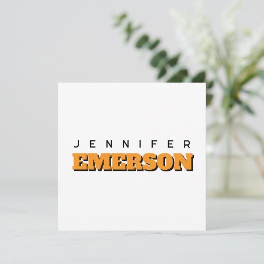 Professional minimalist modern plain flat card (スタンド正面)