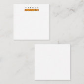 Professional minimalist modern plain name エンクロージャーカード (正面/裏面)