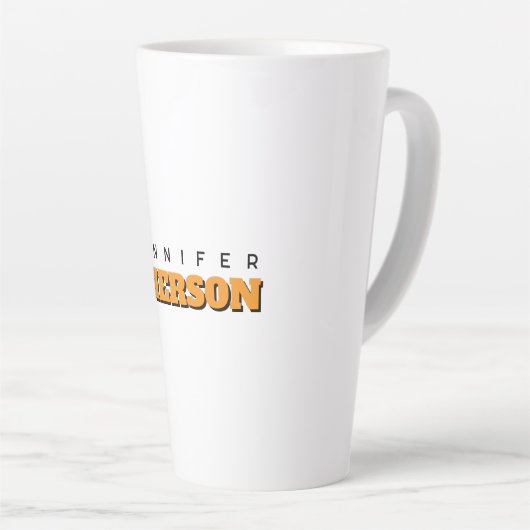 Professional minimalist modern plain name カフェラテマグ (右アングル)