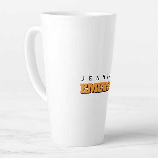 Professional minimalist modern plain name カフェラテマグ (左アングル)