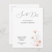 Professional Minimalist Modern Plain Simple 案内ポストカード (正面/裏面)